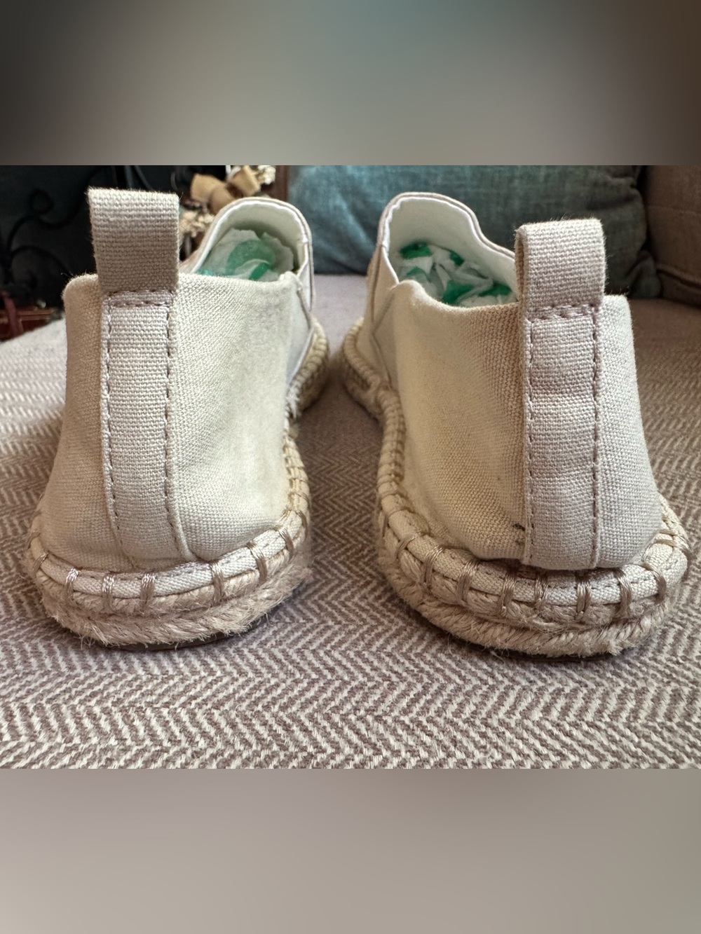Crown & Ivy “Skylar”  Elephant Canvas Espadrille Loafers in Natural/Ivory - 8.5 - Picture 12 of 12
